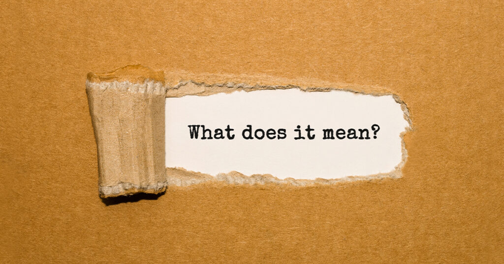 What does it mean?
